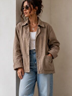 Club Monaco Waxed Cotton Canvas Barn Coat Jacket (Awsome Jacket)
